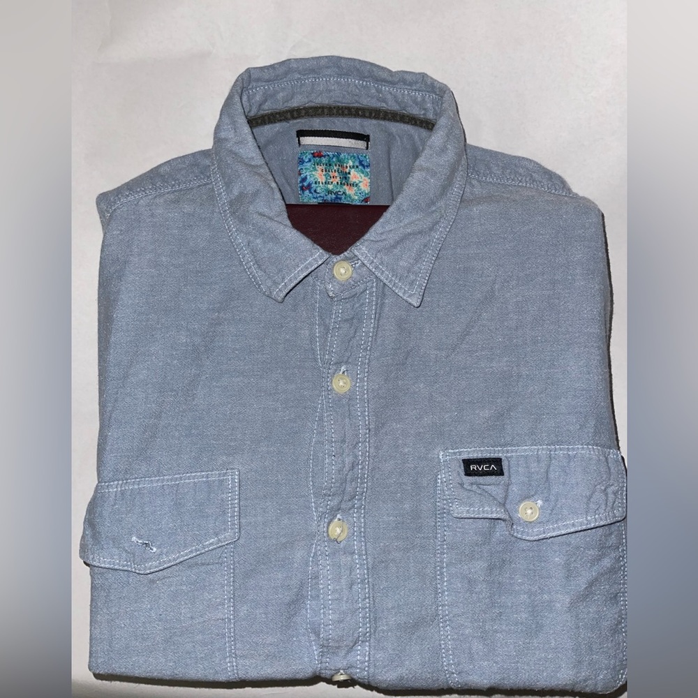 Rvca men short sleeve dress shirt